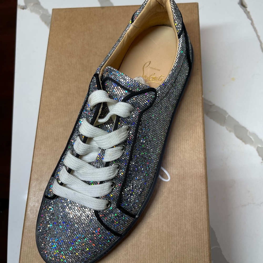 Christian Louboutin Seava Disco Ball Glitter Sneakers
